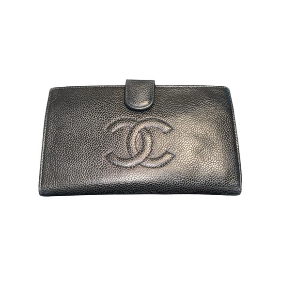 Vintage Chanel Black Leather Wallet - Picture 1 of 8